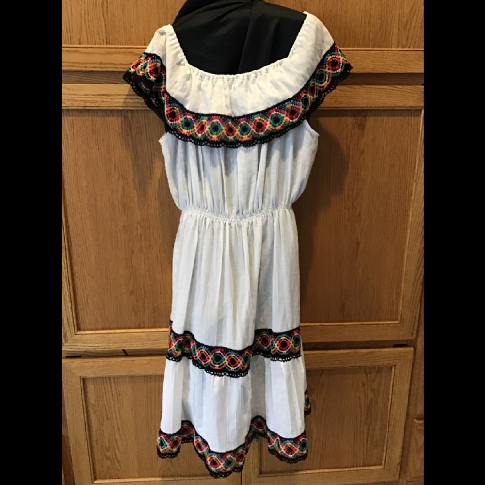 Vintage Mexican Tourist Trade Cotton Dress.